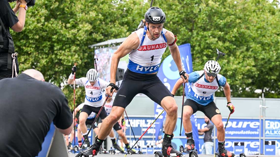 Sturla Holm Lægreid gewinnt den City-Biathzlon der Herren