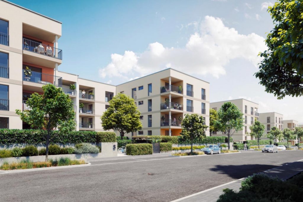 Modell: Kärtnerviertel, Ansicht von der Gartenseite