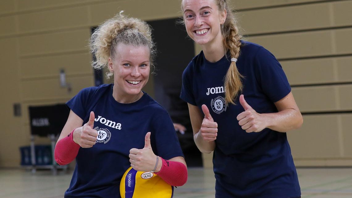 Tanja und Rene in der Sporthalle am Platz der Deutschen Einheit