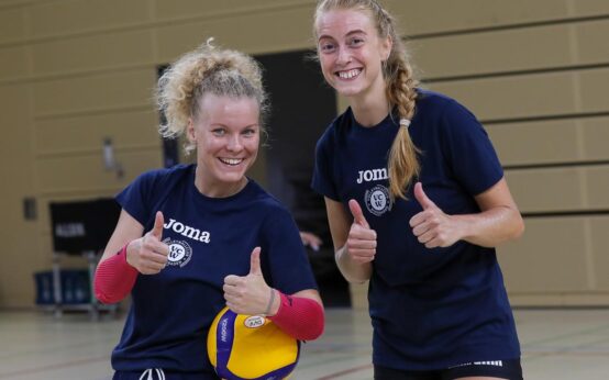 Tanja und Rene in der Sporthalle am Platz der Deutschen Einheit