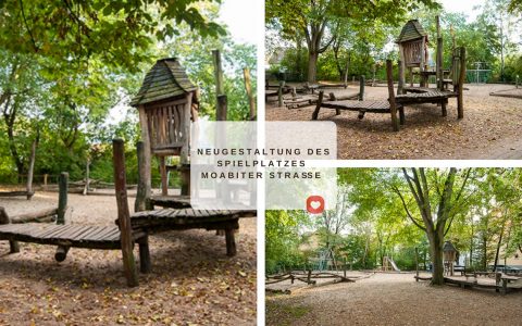 Kinderspielplatz Moabtier Straße, der Bilder visualisieren der Zustand.