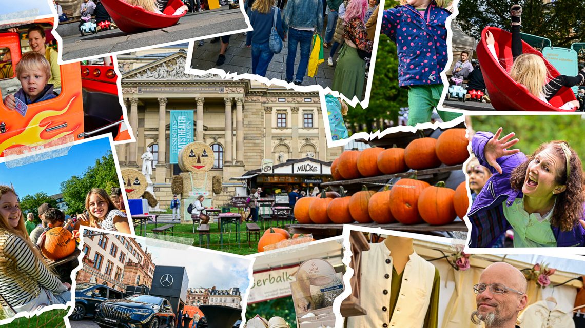 Impressionen vom Stadtfest in Wiesbaden. Ein Querschnitt durch die Innenstadt, vorbei am Warmen Damm.