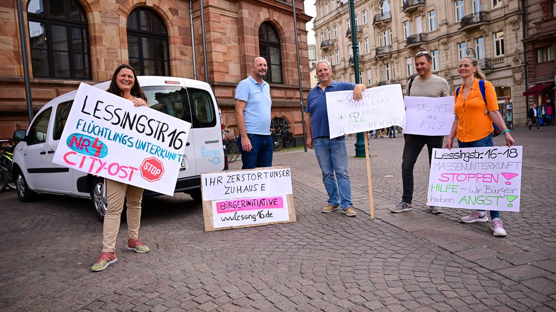 Lessingstraße, Protest gegen Füchtlingsunterkunft