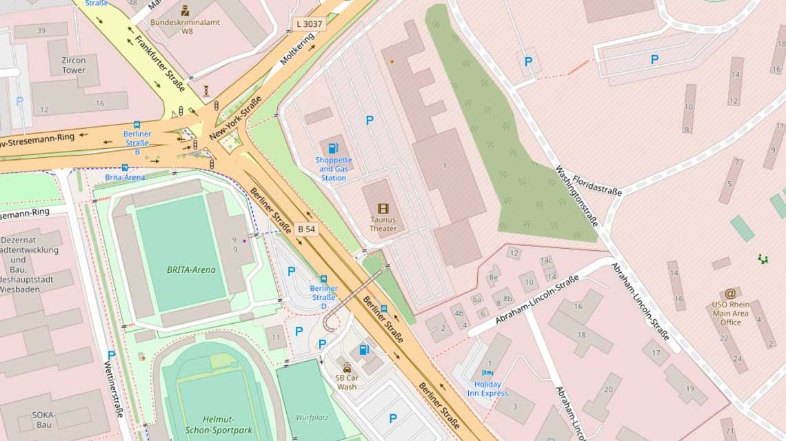 Karte zeigt Berliner Straße