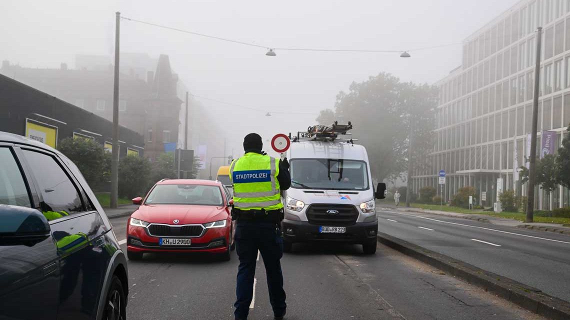 Kontrollen im Rahmen der Sicherheitswoche an der Mainzer Straße