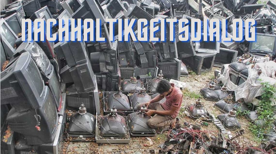 Hunderte alter TV gerate werden ausgeschlachtet. Thema Nachhaltigkeit. Ein Thema für den Nachhaltigkeitsdialog?