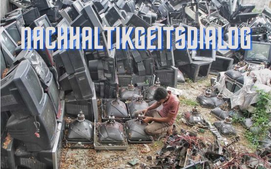 Hunderte alter TV gerate werden ausgeschlachtet. Thema Nachhaltigkeit. Ein Thema für den Nachhaltigkeitsdialog?