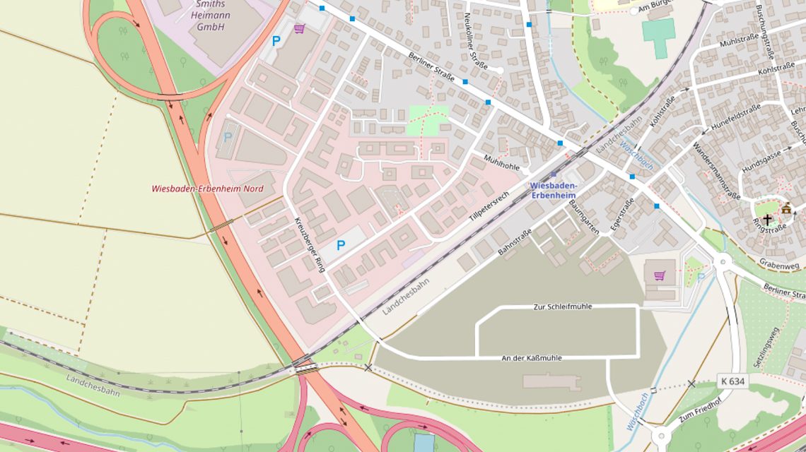 Berliner Straße/Kreuzberger Ring in Erbenheim