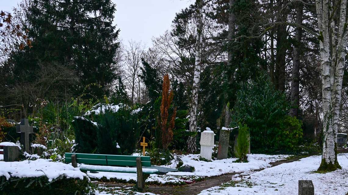 Friedhöfe, Bild zeigt Friedhof Sonnenberg, Schneebruchgefahr
