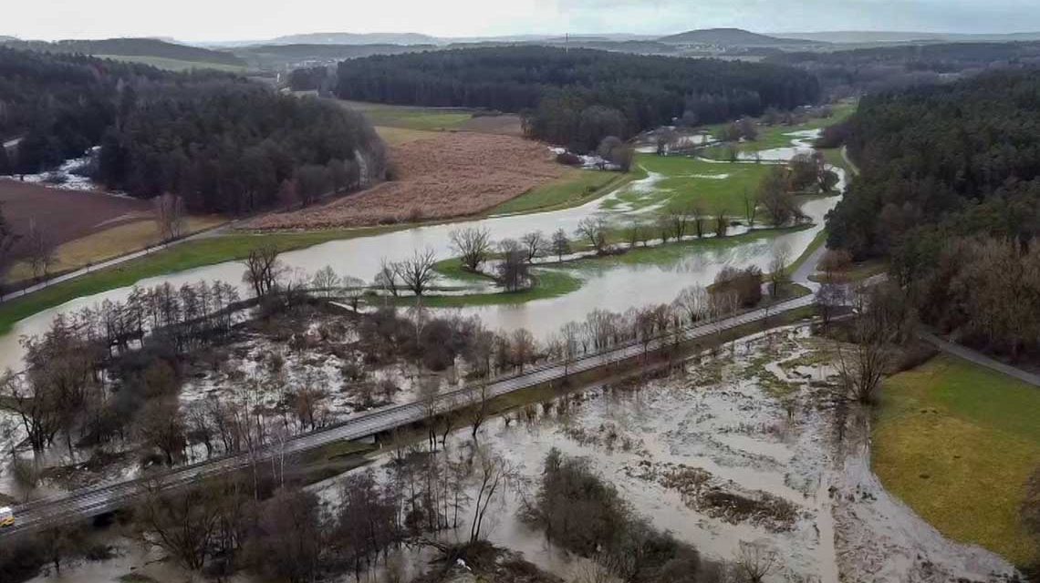 Überschwemmtes Gebiet: 2023 ist nassestes Jahr seit 2007