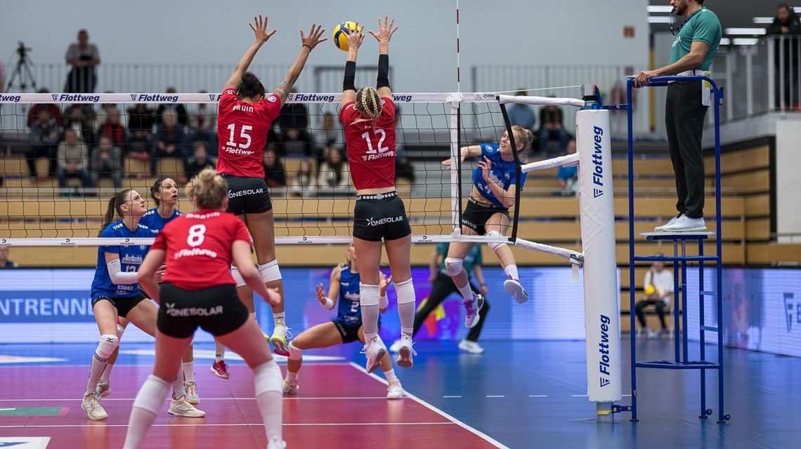 Tanja Großer im Angriff.