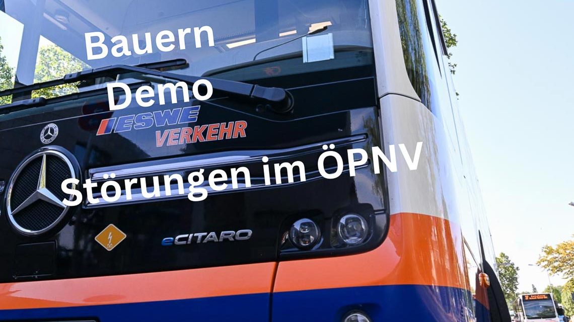 Bauern demonstrieren, Buslinien haben es schwer.