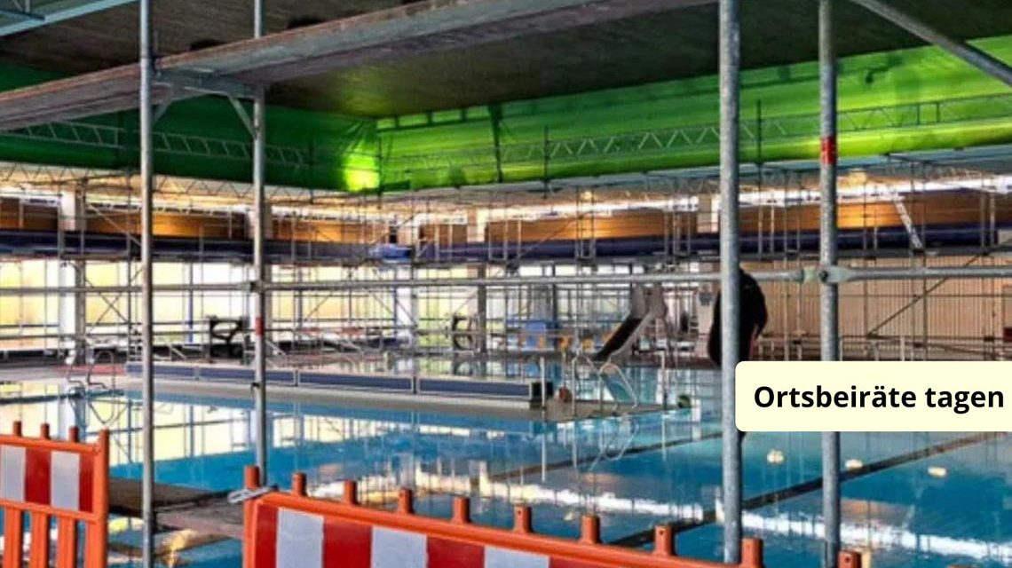 Renovierungsarbeiten im Hallenbad Kostheim