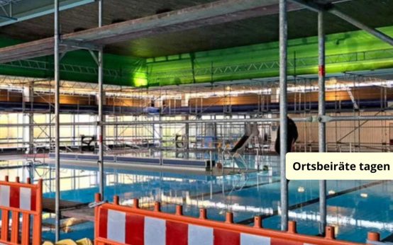 Renovierungsarbeiten im Hallenbad Kostheim