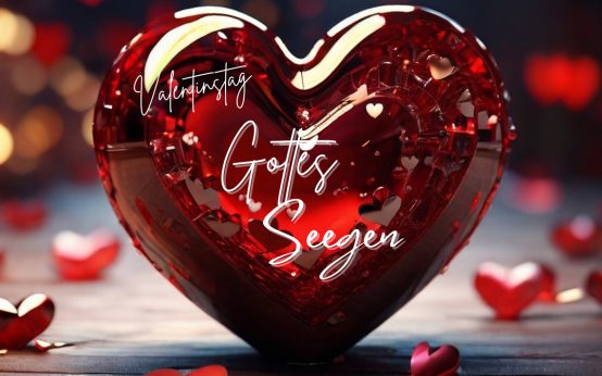 Rotes Herz zum Valentinstag.