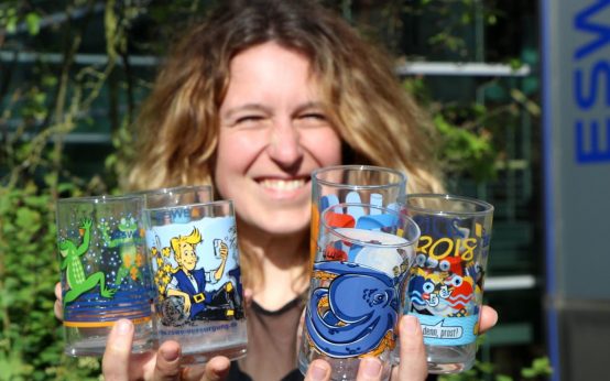 Verschiedene Motive des ESWE Wasserglas.