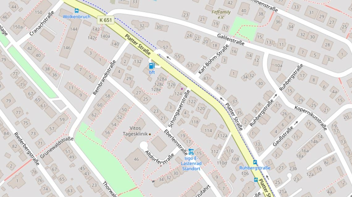 Platter Straße in Nordost