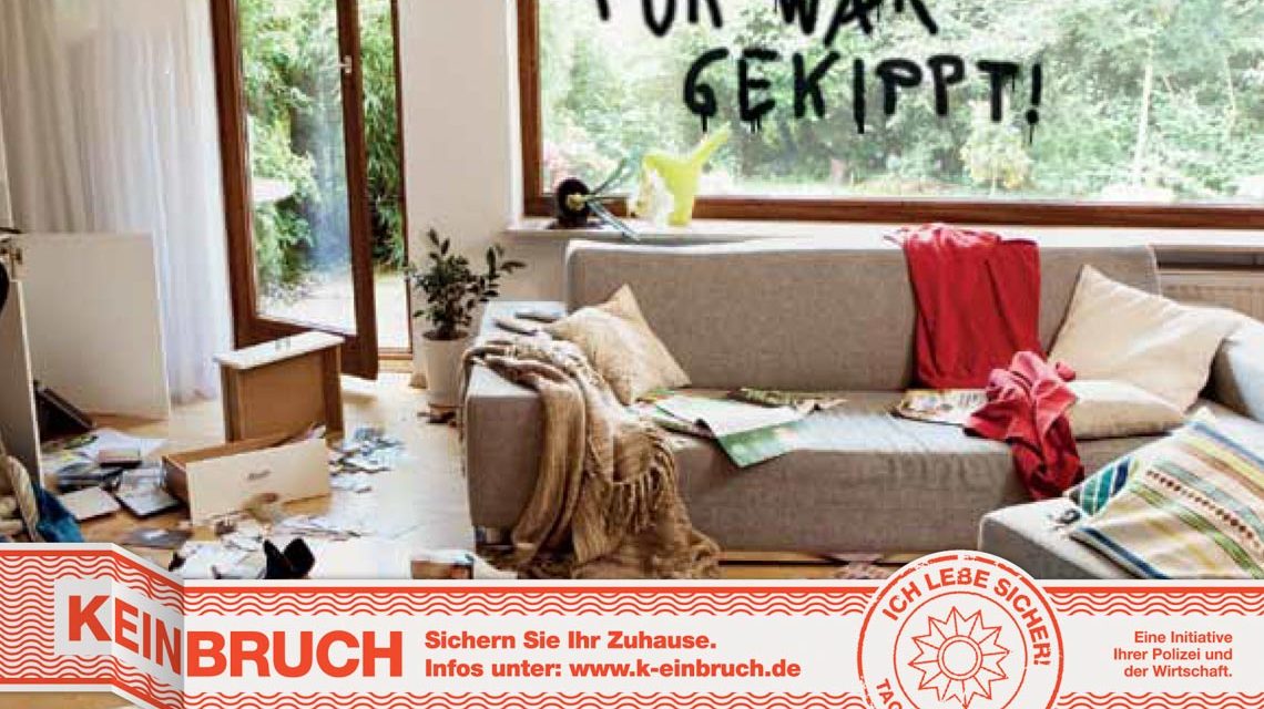 Polizei-Beratung, Tür war gekippt.