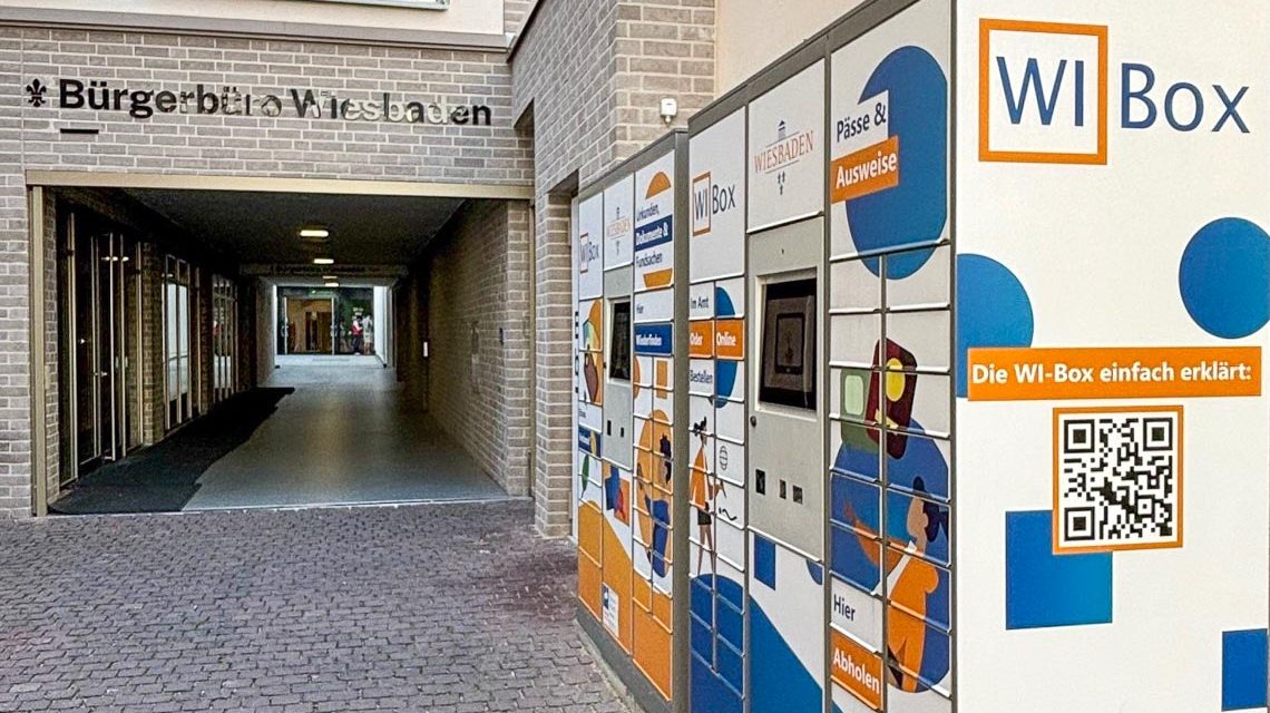 WI-Box an ihrem neuen Platz am Bürgerbüro