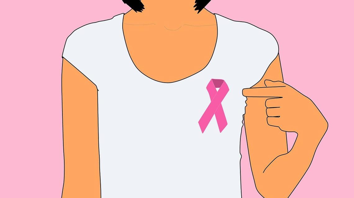 Frauenselbsthilfe FSH, Frau mit pinker Schleife.