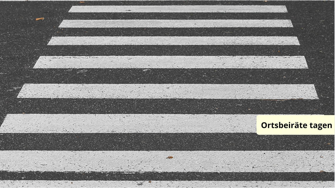 Ortsbeirat tagt, Thema Zebrastreifen.