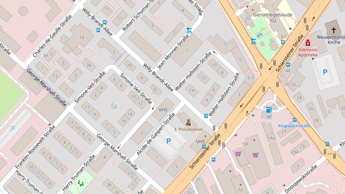 Vollsperrung der Walter-Hallstein-Straße