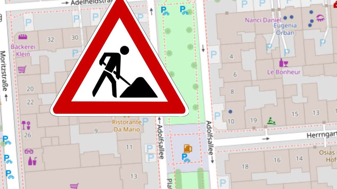 Teilsperrung Adolfsallee