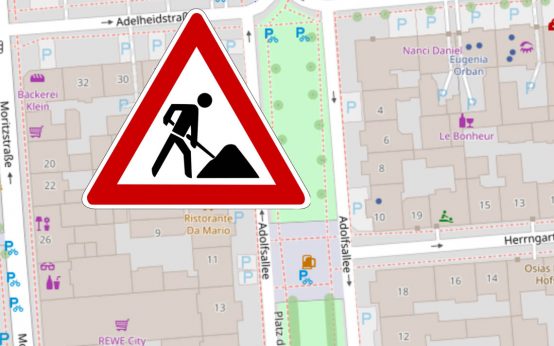 Teilsperrung Adolfsallee