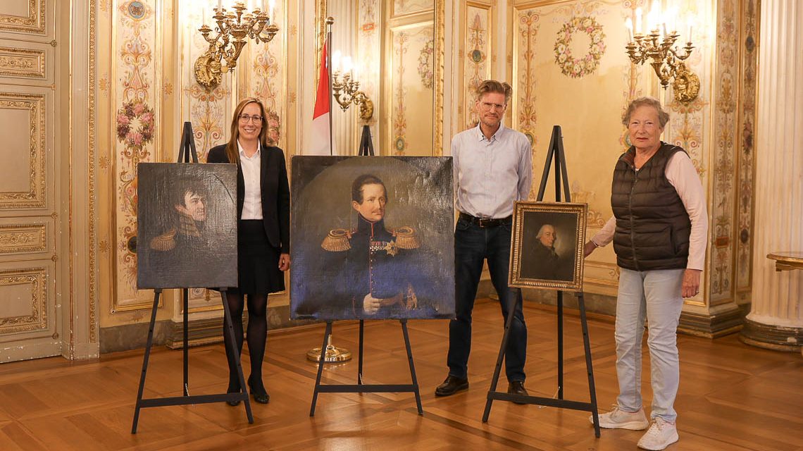 Wilhelm von Nassau: Der Bauherr vom Stadtschloss Wiesbaden ist zurück Astrid Wallmann, Alexander von Rintelen, Clotilde von Rintelen (Quelle: Hessischer Landtag)