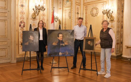 Wilhelm von Nassau: Der Bauherr vom Stadtschloss Wiesbaden ist zurück Astrid Wallmann, Alexander von Rintelen, Clotilde von Rintelen (Quelle: Hessischer Landtag)