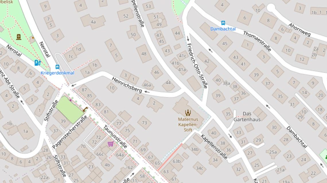 Straße, Heinrichsberg im Stadtteil Nordost