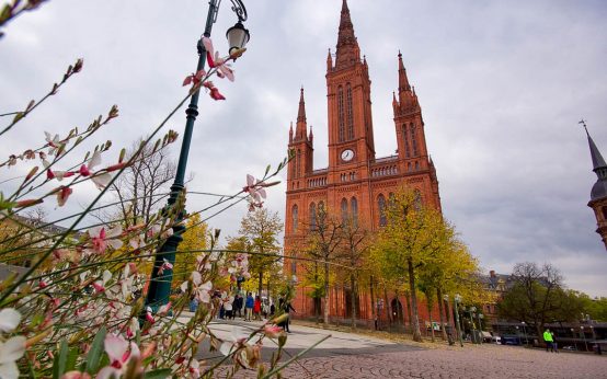 Marktkirche Wiesbaden und Vorplatz