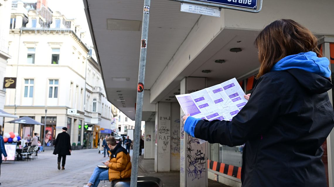 Stadtplan zeigt historische Orte die im Kontext zur Kolonialzeit stehen.