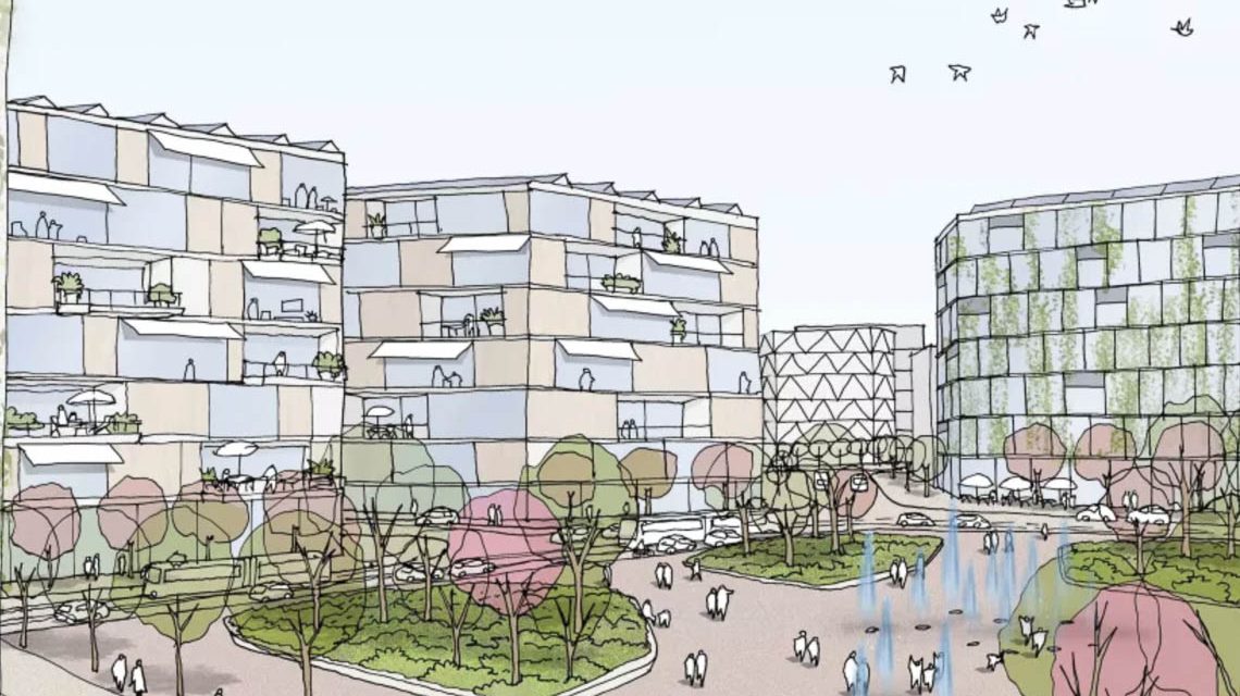 Entwurf von Schneider +schumacher | Ostfeld für Alle“ ist die Vision einer sozialverträglichen, partizipativen und ökologischen Stadtentwicklung, orientiert an gründerzeitlichen Vorbildern des Wiesbadener Blocks; eine grüne, gerechte, produktive und lebendige Stadt!