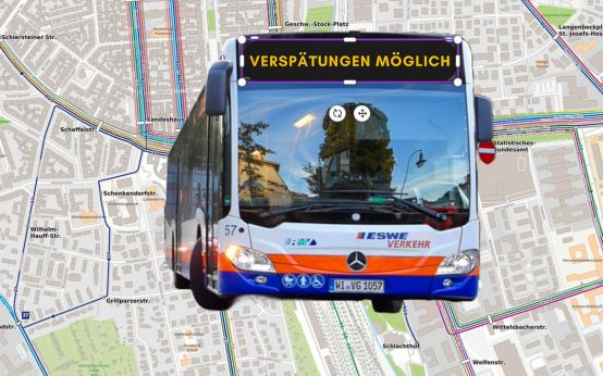 Bus Verspätungen zu erwarten.