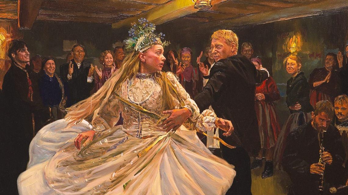 Tanzszene in Öl us dem Film „Das Flüstern der Felder"