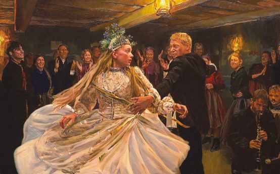 Tanzszene in Öl us dem Film „Das Flüstern der Felder"