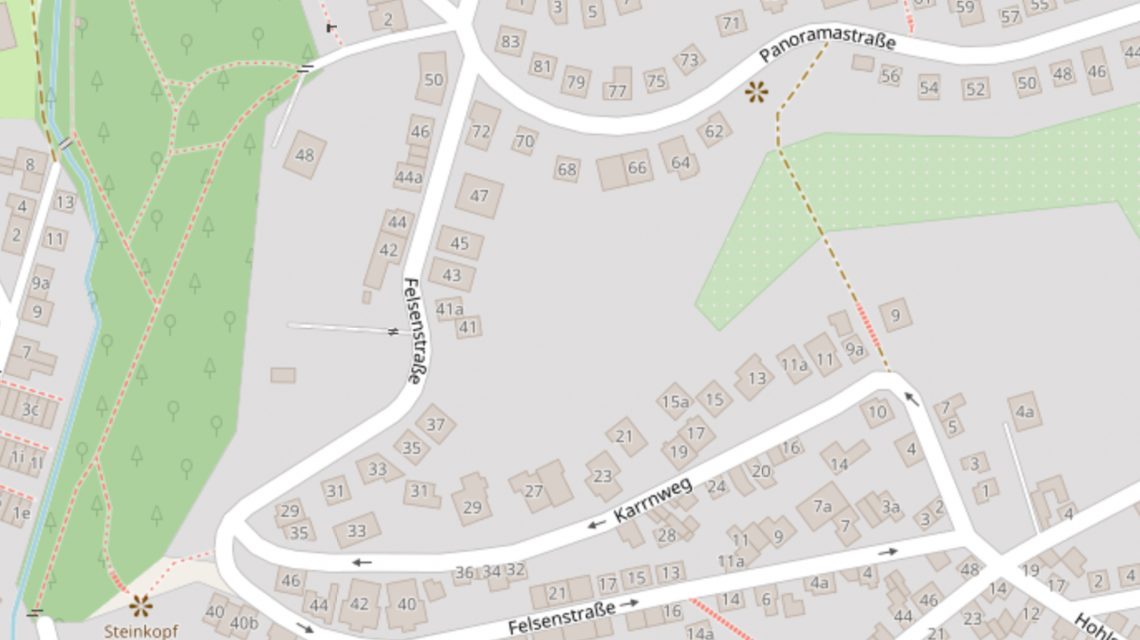 Felsenstraße in Kohlheck