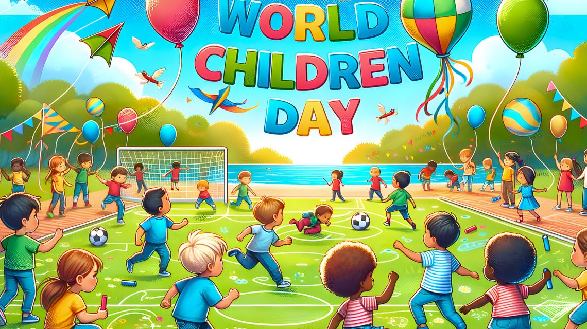 Spielende fröhliche Kinder, Symbolbild zum Internationalen Tag für Menschenrechte