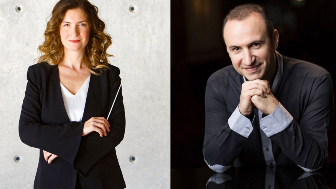 Pianist Simon Trpčeski und die Dirigentin Zoi Tsokanou zu Gast in Wiesbaden bei 2. Sinfoniekonzert.