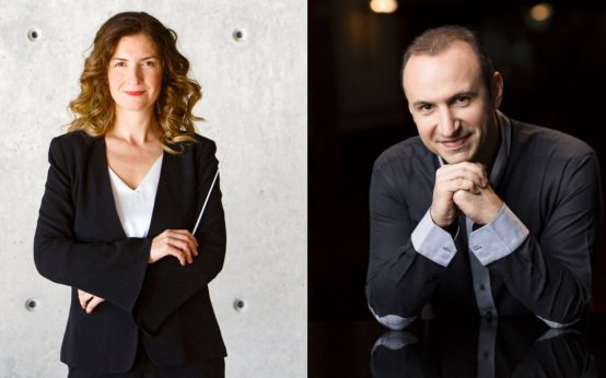 Pianist Simon Trpčeski und die Dirigentin Zoi Tsokanou zu Gast in Wiesbaden bei 2. Sinfoniekonzert.