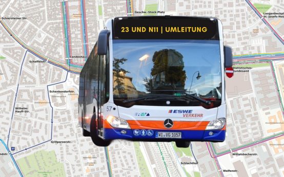 Umleitung der Linien 23 und N11 nach Igstadt.