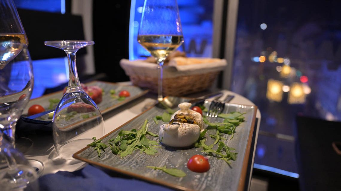 Dinner im Riesenrad, Vier Gang Menü, die Vorspeise