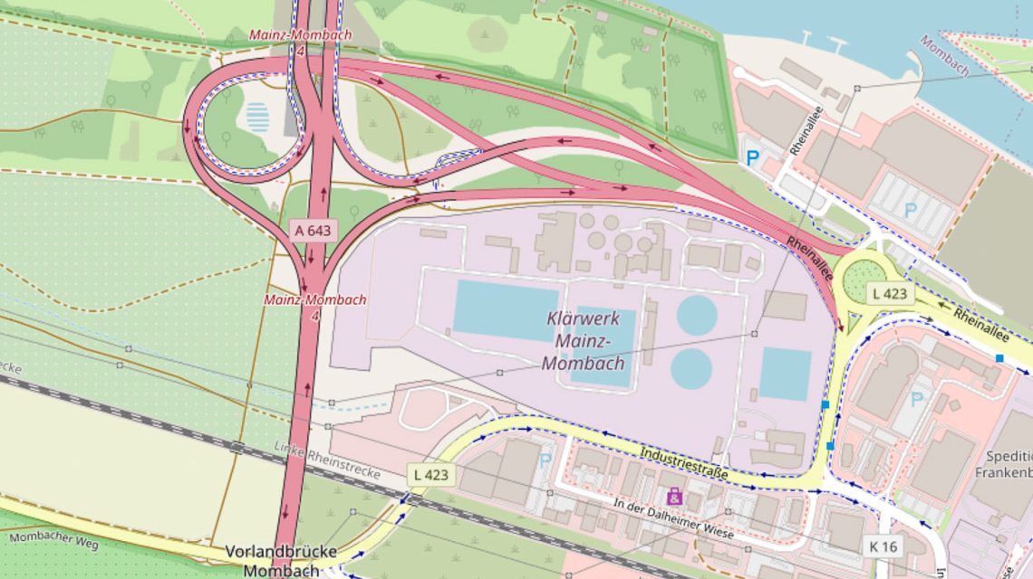 Mainz Mombach, Vorlandbrücke A643