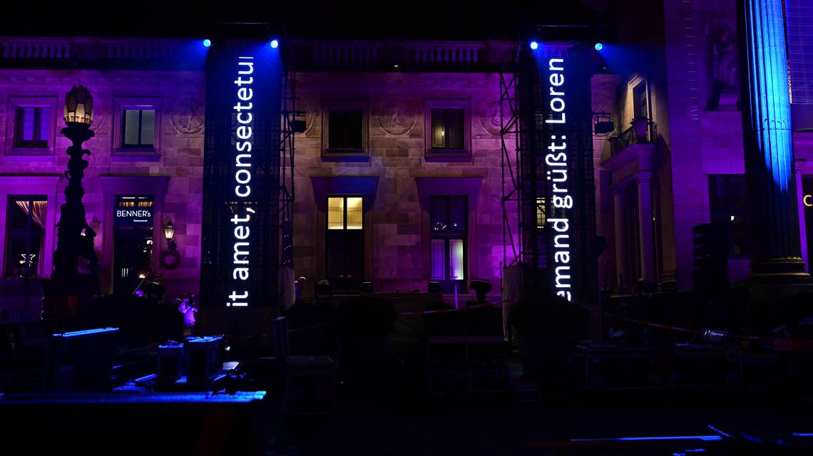 Neujahrsgruß am Kurhaus Wiesbaden.