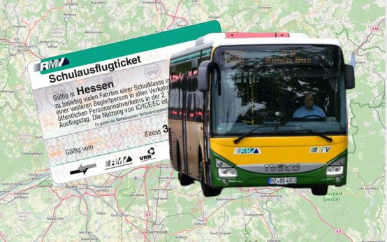 Schulausflugticket in und um Hessen mit der Klasse kostenlos fahren.