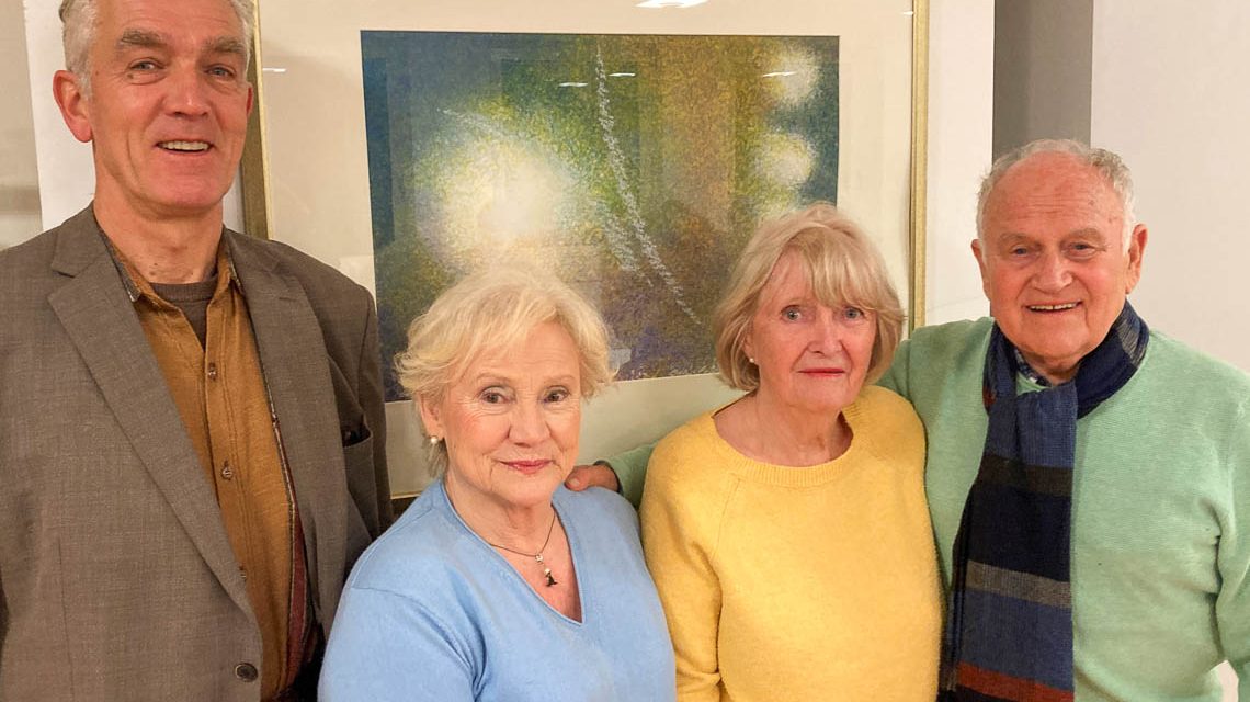 Kirchenöffnungsteam: Fotos (Copyright: Andrea Wagenknecht): Für ihr besonderes Ehrenamt geehrt (von links): Franciscus Gall, Marlies Paulukat, Evelyne Canis und Günther Hoffarth.