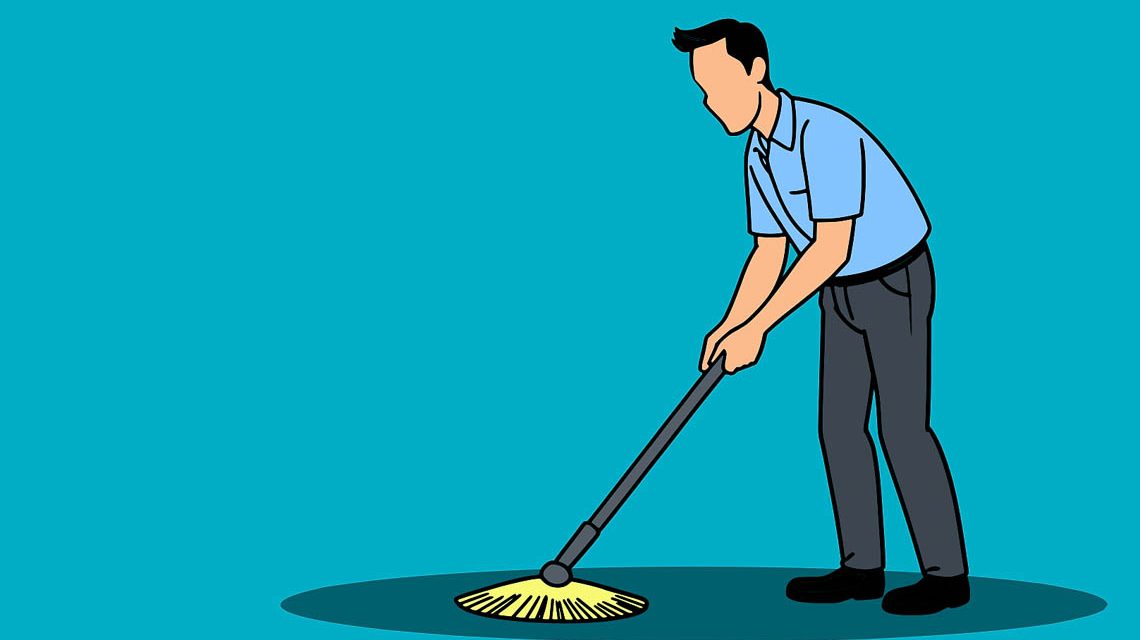 Er putzt, Symbolbild