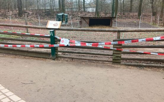 Einschränkungen in der Fasanerie wegen Maul- und Klauenseuche.