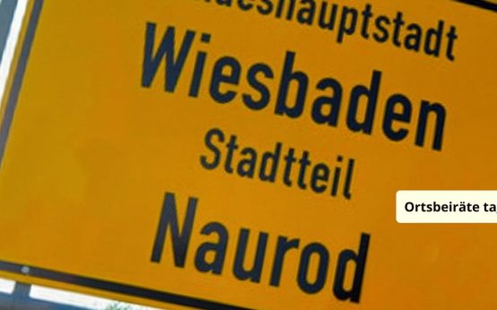 Ortsschild Naurod, der Ortseingang soll schöner werden. ©2025 Wiesbaden Lebt!